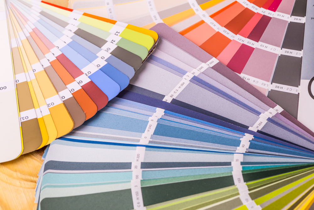 Kleurwaaiers met verschillende kleuren voor interieur